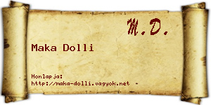 Maka Dolli névjegykártya